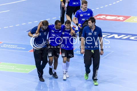  07.11.2017 GDANSK<br />
PILKA RECZNA - PGNIG SUPERLIGA MEZCZYZN SEZON 2017/2018<br />
MECZ WYBRZEZE GDANSK - PGE VIVE KIELCE<br />
N/Z RAMON OLIVEIRA PIOTR PAPAJ MARCIN LIJEWSKI BOL URAZ KONTUZJA<br />
 