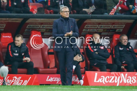  10.11.2017 WARSZAWA STADION NARODOWY <br />PILKA NOZNA REPREZENTACJA MECZ TOWARZYSKI<br />Football Friendly match <br />MECZ POLSKA - URUGWAJ ( Poland - URUGUAY ) <br />N/Z ADAM NAWALKA - I TRENER ( HEAD COACH ) SYLWETKA <br /> 