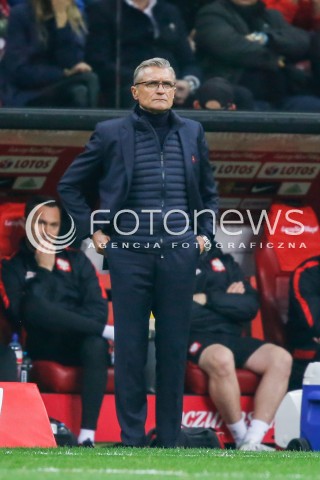  10.11.2017 WARSZAWA STADION NARODOWY <br />PILKA NOZNA REPREZENTACJA MECZ TOWARZYSKI<br />Football Friendly match <br />MECZ POLSKA - URUGWAJ ( Poland - URUGUAY ) <br />N/Z ADAM NAWALKA - I TRENER ( HEAD COACH ) SYLWETKA <br /> 