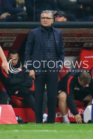  10.11.2017 WARSZAWA STADION NARODOWY <br />PILKA NOZNA REPREZENTACJA MECZ TOWARZYSKI<br />Football Friendly match <br />MECZ POLSKA - URUGWAJ ( Poland - URUGUAY ) <br />N/Z ADAM NAWALKA - I TRENER ( HEAD COACH ) SYLWETKA <br /> 