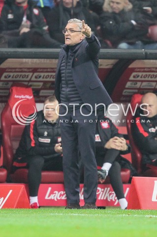  10.11.2017 WARSZAWA STADION NARODOWY <br />PILKA NOZNA REPREZENTACJA MECZ TOWARZYSKI<br />Football Friendly match <br />MECZ POLSKA - URUGWAJ ( Poland - URUGUAY ) <br />N/Z ADAM NAWALKA - I TRENER ( HEAD COACH ) SYLWETKA <br /> 