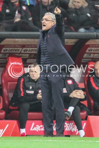  10.11.2017 WARSZAWA STADION NARODOWY <br />PILKA NOZNA REPREZENTACJA MECZ TOWARZYSKI<br />Football Friendly match <br />MECZ POLSKA - URUGWAJ ( Poland - URUGUAY ) <br />N/Z ADAM NAWALKA - I TRENER ( HEAD COACH ) SYLWETKA <br /> 