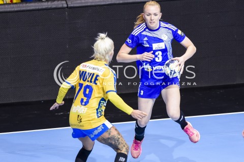  10.11.2017 GDYNIA<br />EHF LIGA MISTRZYN W PILCE RECZNEJ KOBIET SEZON 2017/2018<br />EFH WOMENS HANDBALL CHAMPIONS LEAGUE SEASON 2017/2018<br />MECZ VISTAL GDYNIA - NYKOBING FALSTER<br />N/Z KRISTINA KRISTIANSEN KATARZYNA JANISZEWSKA<br /> 
