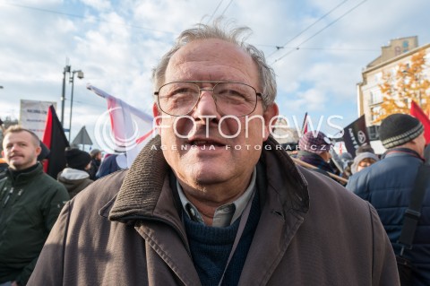  11.11.2017 WARSZAWA<br />MANIFESTACJA ZA WOLNOSC WASZA I NASZA DEMONSTRACJA ANTYFASZYSTOWSKA<br />N/Z ADAM MICHNIK<br /> 