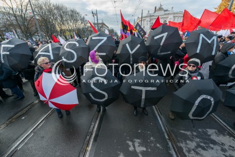 Demonstracja antyfaszystowska w Warszawie