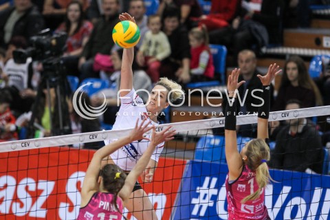  11.11.2017 RZESZOW POLAND<br />SIATKOWKA LIGA MISTRZYN <br />2018 CEV VOLLEYBALL CHAMPIONS LEAGUE - WOMEN <br />MECZ DEVELOPRES SKYRES RZESZOW - NOVA KBM BRANIK MARIBOR<br />N/Z HELENE ROUSSEAUX <br /> 