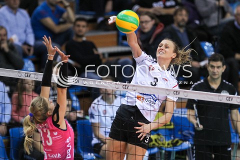  11.11.2017 RZESZOW POLAND<br />SIATKOWKA LIGA MISTRZYN <br />2018 CEV VOLLEYBALL CHAMPIONS LEAGUE - WOMEN <br />MECZ DEVELOPRES SKYRES RZESZOW - NOVA KBM BRANIK MARIBOR<br />N/Z MONIKA PTAK <br /> 