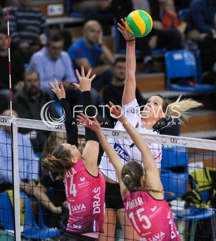  11.11.2017 RZESZOW POLAND<br />SIATKOWKA LIGA MISTRZYN <br />2018 CEV VOLLEYBALL CHAMPIONS LEAGUE - WOMEN <br />MECZ DEVELOPRES SKYRES RZESZOW - NOVA KBM BRANIK MARIBOR<br />N/Z HELENE ROUSSEAUX <br /> 