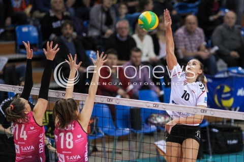  11.11.2017 RZESZOW POLAND<br />SIATKOWKA LIGA MISTRZYN <br />2018 CEV VOLLEYBALL CHAMPIONS LEAGUE - WOMEN <br />MECZ DEVELOPRES SKYRES RZESZOW - NOVA KBM BRANIK MARIBOR<br />N/Z ADELA HELIC <br /> 