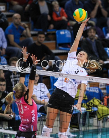  11.11.2017 RZESZOW POLAND<br />SIATKOWKA LIGA MISTRZYN <br />2018 CEV VOLLEYBALL CHAMPIONS LEAGUE - WOMEN <br />MECZ DEVELOPRES SKYRES RZESZOW - NOVA KBM BRANIK MARIBOR<br />N/Z MONIKA PTAK <br /> 