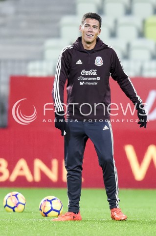  12.11.2017 GDANSK<br />PILKA NOZNA - MECZ TOWARZYSKI<br />TRENING PRZED MECZEM<br />POLSKA - MEKSYK<br />N/Z HECTOR MORENO<br /> 