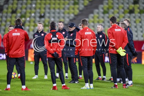  12.11.2017 GDANSK<br />PILKA NOZNA - MECZ TOWARZYSKI<br />TRENING PRZED MECZEM<br />POLSKA - MEKSYK<br />N/Z ADAM NAWALKA WRAZ Z KADRA<br /> 