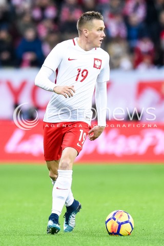  13.11.2017 GDANSK<br />PILKA NOZNA REPREZENTACJA<br />MECZ TOWARZYSKI Football Friendly match<br />MECZ POLSKA - MEKSYK ( Poland - Mexico )<br />N/Z PIOTR ZIELINSKI<br /> 