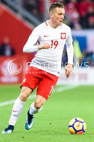  13.11.2017 GDANSK<br />PILKA NOZNA REPREZENTACJA<br />MECZ TOWARZYSKI Football Friendly match<br />MECZ POLSKA - MEKSYK ( Poland - Mexico )<br />N/Z PIOTR ZIELINSKI<br /> 