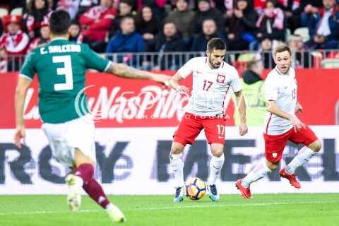  13.11.2017 GDANSK<br />PILKA NOZNA REPREZENTACJA<br />MECZ TOWARZYSKI Football Friendly match<br />MECZ POLSKA - MEKSYK ( Poland - Mexico )<br />N/Z CARLOS SALCEDO MACIEJ MAKUSZEWSKI MACIEJ RYBUS<br /> 