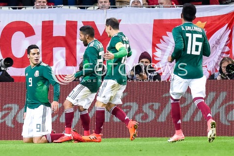  13.11.2017 GDANSK<br />PILKA NOZNA REPREZENTACJA<br />MECZ TOWARZYSKI Football Friendly match<br />MECZ POLSKA - MEKSYK ( Poland - Mexico )<br />N/Z RAUL JIMENEZ BRAMKA GOL NA 0:1<br /> 