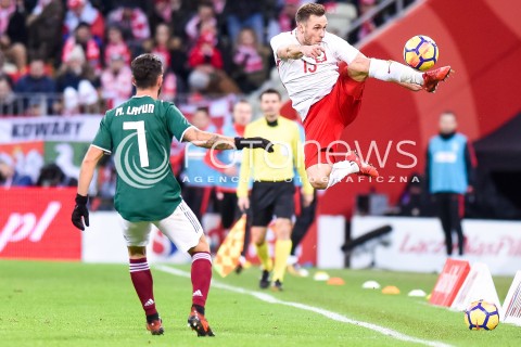  13.11.2017 GDANSK<br />PILKA NOZNA REPREZENTACJA<br />MECZ TOWARZYSKI Football Friendly match<br />MECZ POLSKA - MEKSYK ( Poland - Mexico )<br />N/Z MIGUEL LAYUN MACIEJ RYBUS<br /> 