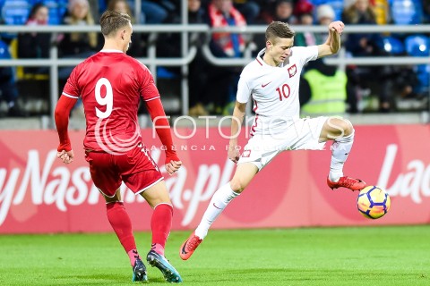  14.11.2017 GDYNIA<br />PILKA NOZNA REPREZENTACJA U21<br />KWALIFIKACJE DO MISTRZOSTW EUROPY 2019 European Championship 2019 Qualifying Round<br />MECZ POLSKA - DANIA ( Poland - Denmark )<br />N/Z MARCUS INGVARTSEN SEBASTIAN SZYMANSKI<br /> 