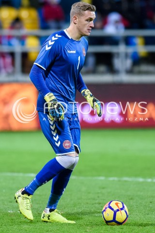  14.11.2017 GDYNIA<br />PILKA NOZNA REPREZENTACJA U21<br />KWALIFIKACJE DO MISTRZOSTW EUROPY 2019 European Championship 2019 Qualifying Round<br />MECZ POLSKA - DANIA ( Poland - Denmark )<br />N/Z DANIEL IVERSEN<br /> 