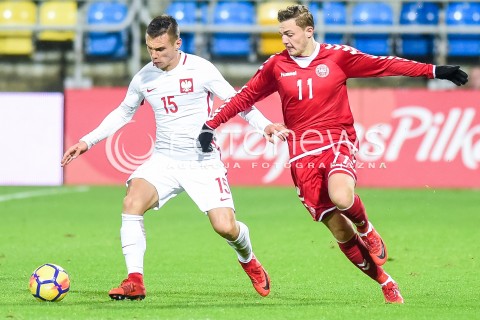  14.11.2017 GDYNIA<br />PILKA NOZNA REPREZENTACJA U21<br />KWALIFIKACJE DO MISTRZOSTW EUROPY 2019 European Championship 2019 Qualifying Round<br />MECZ POLSKA - DANIA ( Poland - Denmark )<br />N/Z JAKUB BARTOSZ JACOB BRUUN LARSEN<br /> 