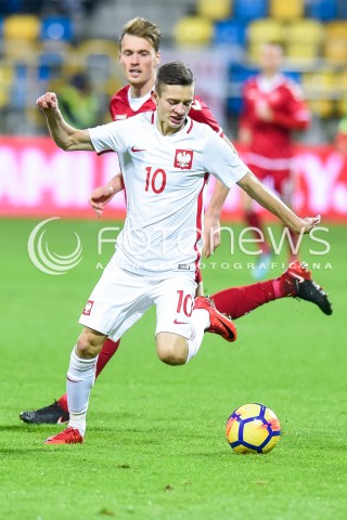  14.11.2017 GDYNIA<br />PILKA NOZNA REPREZENTACJA U21<br />KWALIFIKACJE DO MISTRZOSTW EUROPY 2019 European Championship 2019 Qualifying Round<br />MECZ POLSKA - DANIA ( Poland - Denmark )<br />N/Z SEBASTIAN SZYMANSKI<br /> 