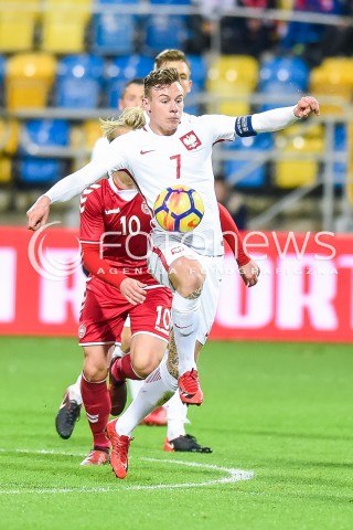  14.11.2017 GDYNIA<br />PILKA NOZNA REPREZENTACJA U21<br />KWALIFIKACJE DO MISTRZOSTW EUROPY 2019 European Championship 2019 Qualifying Round<br />MECZ POLSKA - DANIA ( Poland - Denmark )<br />N/Z KASPER DOLBERG SZYMON ZURKOWSKI<br /> 