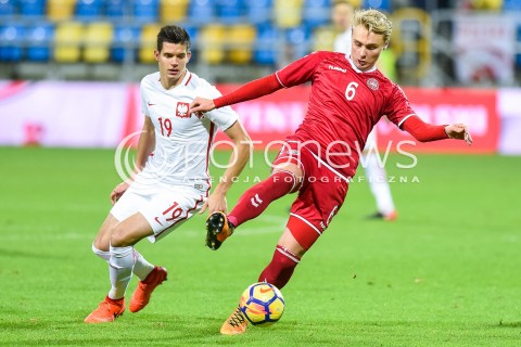  14.11.2017 GDYNIA<br />PILKA NOZNA REPREZENTACJA U21<br />KWALIFIKACJE DO MISTRZOSTW EUROPY 2019 European Championship 2019 Qualifying Round<br />MECZ POLSKA - DANIA ( Poland - Denmark )<br />N/Z OSKAR ZAWADA VICTOR NELSSON<br /> 