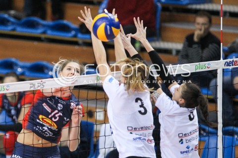  15.11.2017 RZESZOW <br />SIATKOWKA LIGA SIATKOWKI KOBIET LSK 2017/2018 WOMEN VOLLEYBALL POLAND POLISH LEAGUE <br />MECZ DEVELOPRES SKYRES RZESZOW - GROT BUDOWLANI LODZ <br />N/Z KAJA GROBELNA <br /> 
