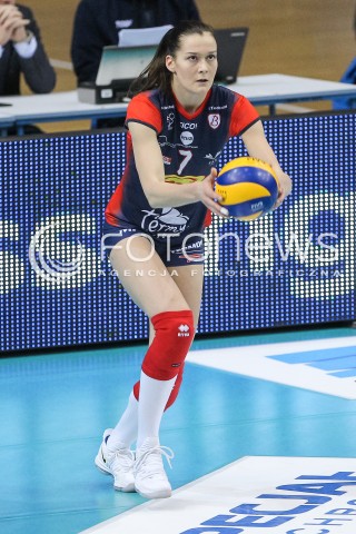  15.11.2017 RZESZOW <br />SIATKOWKA LIGA SIATKOWKI KOBIET LSK 2017/2018 WOMEN VOLLEYBALL POLAND POLISH LEAGUE <br />MECZ DEVELOPRES SKYRES RZESZOW - GROT BUDOWLANI LODZ <br />N/Z JULIA TWARDOWSKA SYLWETKA <br /> 