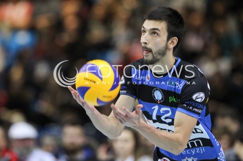  18.11.2017 RZESZOW <br />SIATKOWKA PLUS LIGA 2017/2018 MEN VOLLEYBALL POLAND POLISH PLUSLIGA LEAGUE SEASON 2017/2018 <br />MECZ ASSECO RESOVIA RZESZOW - CERRAD CZARNI RADOM <br />N/Z DMYTRO DOLGOPOLOV SYLWETKA <br /> 