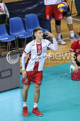  18.11.2017 RZESZOW <br />SIATKOWKA PLUS LIGA 2017/2018 MEN VOLLEYBALL POLAND POLISH PLUSLIGA LEAGUE SEASON 2017/2018 <br />MECZ ASSECO RESOVIA RZESZOW - CERRAD CZARNI RADOM <br />N/Z THIBAULT ROSSARD SYLWETKA <br /> 
