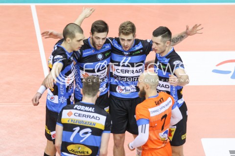  18.11.2017 RZESZOW <br />SIATKOWKA PLUS LIGA 2017/2018 MEN VOLLEYBALL POLAND POLISH PLUSLIGA LEAGUE SEASON 2017/2018 <br />MECZ ASSECO RESOVIA RZESZOW - CERRAD CZARNI RADOM <br />N/Z MICHAL FILIP KAMIL DROSZYNSKI WOJCIECH ZALINSKI RADOSC EMOCJE <br /> 