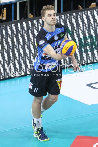  18.11.2017 RZESZOW <br />SIATKOWKA PLUS LIGA 2017/2018 MEN VOLLEYBALL POLAND POLISH PLUSLIGA LEAGUE SEASON 2017/2018 <br />MECZ ASSECO RESOVIA RZESZOW - CERRAD CZARNI RADOM <br />N/Z KAMIL DROSZYNSKI SYLWETKA <br /> 