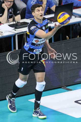  18.11.2017 RZESZOW <br />SIATKOWKA PLUS LIGA 2017/2018 MEN VOLLEYBALL POLAND POLISH PLUSLIGA LEAGUE SEASON 2017/2018 <br />MECZ ASSECO RESOVIA RZESZOW - CERRAD CZARNI RADOM <br />N/Z DMYTRO TERYOMENKO SYLWETKA <br /> 
