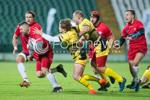  18.11.2017 GDANSK<br />RUGBY EUROPE TROPHY 2017/2018<br />MECZ POLSKA - MOLDAWIA ( Poland - Moldova )<br />N/Z KEWIN BRACIK PIOTR ZESZUTEK<br /> 