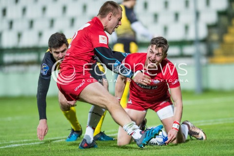  18.11.2017 GDANSK<br />RUGBY EUROPE TROPHY 2017/2018<br />MECZ POLSKA - MOLDAWIA ( Poland - Moldova )<br />N/Z DANIEL GDULA MATEUSZ PLICHTA<br /> 