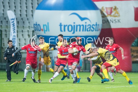  18.11.2017 GDANSK<br />RUGBY EUROPE TROPHY 2017/2018<br />MECZ POLSKA - MOLDAWIA ( Poland - Moldova )<br />N/Z PIOTR ZESZUTEK<br /> 
