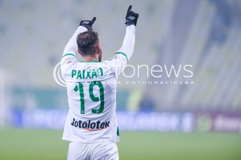  18.11.2017 GDANSK <br />PILKA NOZNA - EKSTRAKLASA SEZON 2017/2018<br />MECZ LECHIA GDANSK - WISLA PLOCK<br />N/Z MARCO PAIXAO RADOSC BRAMKA GOL NA 3:0<br /> 