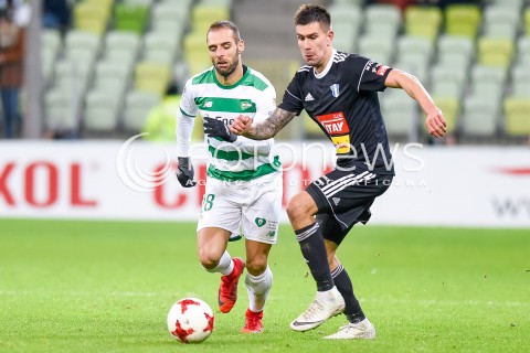  18.11.2017 GDANSK <br />PILKA NOZNA - EKSTRAKLASA SEZON 2017/2018<br />MECZ LECHIA GDANSK - WISLA PLOCK<br />N/Z FLAVIO PAIXAO KAMIL SYLWESTRZAK<br /> 