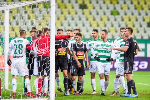  18.11.2017 GDANSK <br />PILKA NOZNA - EKSTRAKLASA SEZON 2017/2018<br />MECZ LECHIA GDANSK - WISLA PLOCK<br />N/Z PRZEPYCHANKI POD BRAMKA LECHII GDANSK<br /> 