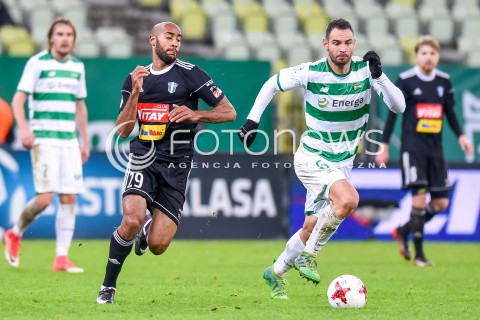  18.11.2017 GDANSK <br />PILKA NOZNA - EKSTRAKLASA SEZON 2017/2018<br />MECZ LECHIA GDANSK - WISLA PLOCK<br />N/Z JOSE KANTE SIMEON SLAWCZEW<br /> 