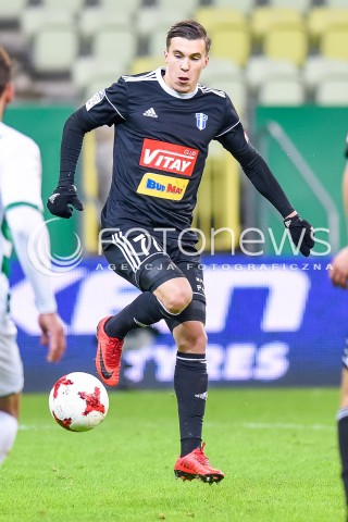  18.11.2017 GDANSK <br />PILKA NOZNA - EKSTRAKLASA SEZON 2017/2018<br />MECZ LECHIA GDANSK - WISLA PLOCK<br />N/Z KONRAD MICHALAK<br /> 