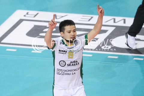  22.11.2017 RZESZOW <br />SIATKOWKA PLUS LIGA 2017/2018 MEN VOLLEYBALL POLAND POLISH PLUSLIGA LEAGUE SEASON 2017/2018 <br />MECZ ASSECO RESOVIA RZESZOW - ALURON VIRTU WARTA ZAWIERCIE <br />N/Z TAICHIRO KOGA SYLWETKA RADOSC EMOCJE <br /> 