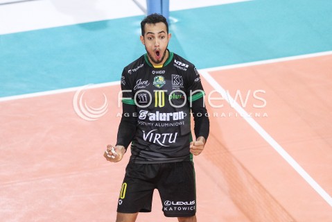  22.11.2017 RZESZOW <br />SIATKOWKA PLUS LIGA 2017/2018 MEN VOLLEYBALL POLAND POLISH PLUSLIGA LEAGUE SEASON 2017/2018 <br />MECZ ASSECO RESOVIA RZESZOW - ALURON VIRTU WARTA ZAWIERCIE <br />N/Z HUGO DE LEON GUIMARAES DA SILVA RADOSC EMOCJE SYLWETKA <br /> 