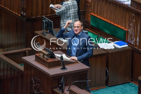  23.11.2017 WARSZAWA SEJM<br />POSIEDZENIE SEJMU RP<br />N/Z PAWEL KUKIZ<br /> 