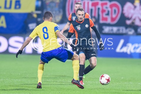  29.11.2017 GDYNIA<br />PILKA NOZNA - PUCHAR POLSKI PZPN 2017/2018<br />MECZ ARKA GDYNIA - CHROBRY GLOGOW<br />N/Z MARCUS DA SILVA LUKASZ SZCZEPANIAK<br /> 