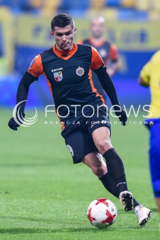  29.11.2017 GDYNIA<br />PILKA NOZNA - PUCHAR POLSKI PZPN 2017/2018<br />MECZ ARKA GDYNIA - CHROBRY GLOGOW<br />N/Z MATEUSZ MACHAJ<br /> 