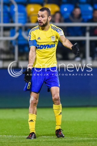  29.11.2017 GDYNIA<br />PILKA NOZNA - PUCHAR POLSKI PZPN 2017/2018<br />MECZ ARKA GDYNIA - CHROBRY GLOGOW<br />N/Z MARCUS DA SILVA<br /> 