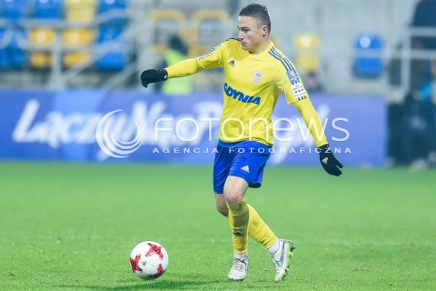  29.11.2017 GDYNIA<br />PILKA NOZNA - PUCHAR POLSKI PZPN 2017/2018<br />MECZ ARKA GDYNIA - CHROBRY GLOGOW<br />N/Z MICHAL NALEPA<br /> 