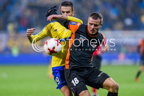  29.11.2017 GDYNIA<br />PILKA NOZNA - PUCHAR POLSKI PZPN 2017/2018<br />MECZ ARKA GDYNIA - CHROBRY GLOGOW<br />N/Z FILIP JAZVIC MICHAL ILKOW GOLAB<br /> 